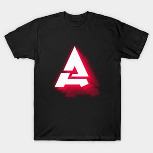 letter A text effect red neon T-Shirt